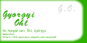gyorgyi ohl business card